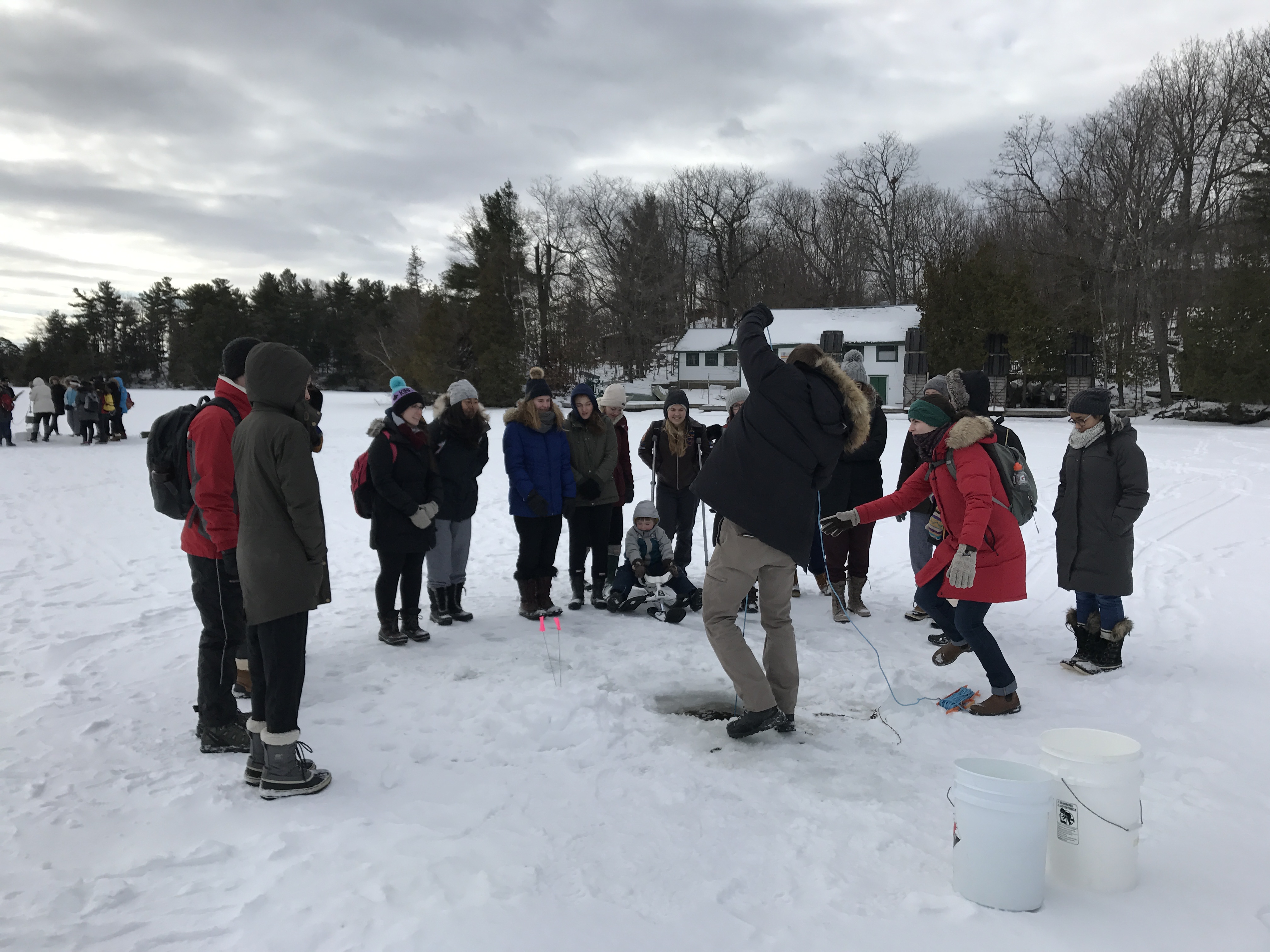 Biology 202 students on Lake Opinicon