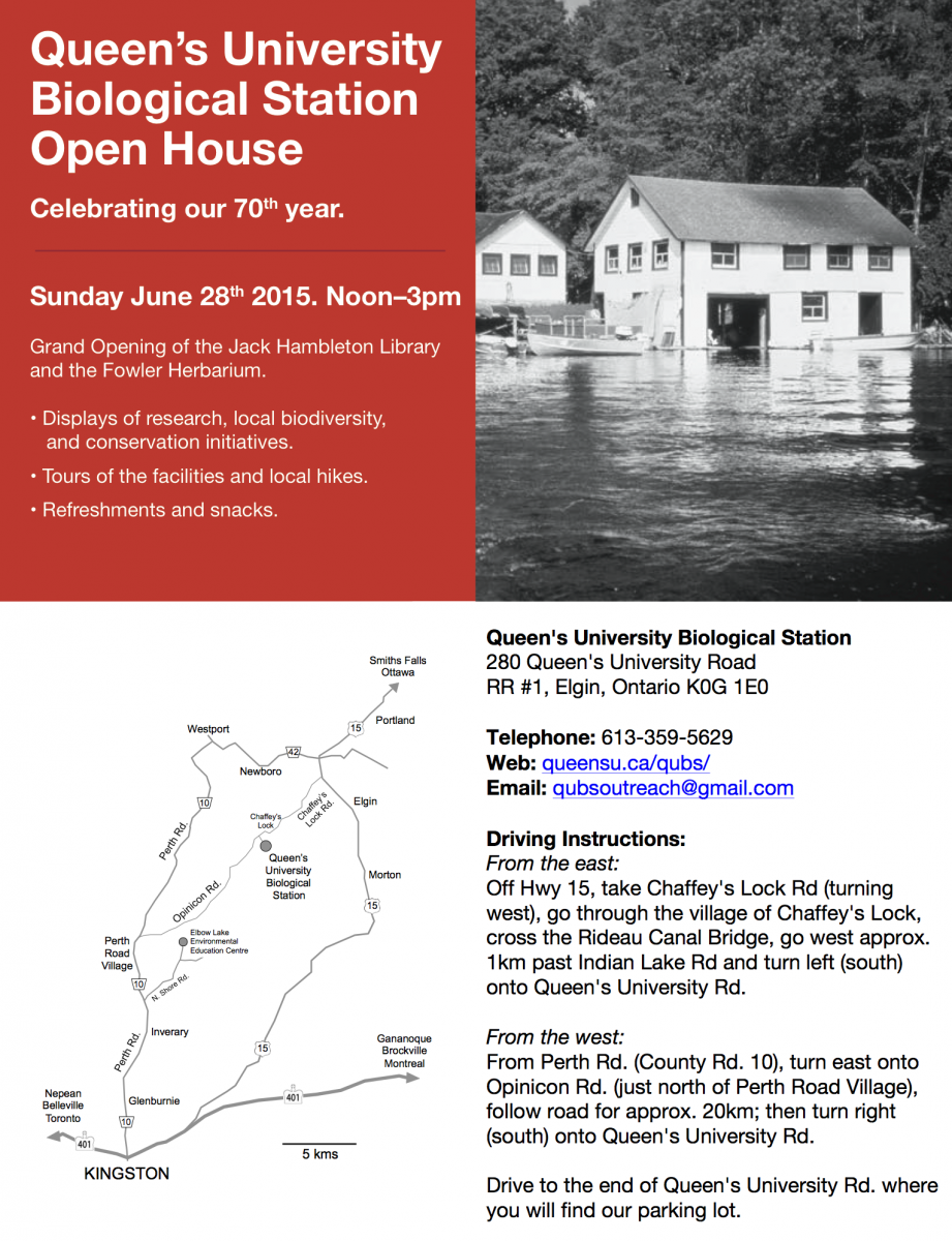 QUBS Open House 2015 Invitation